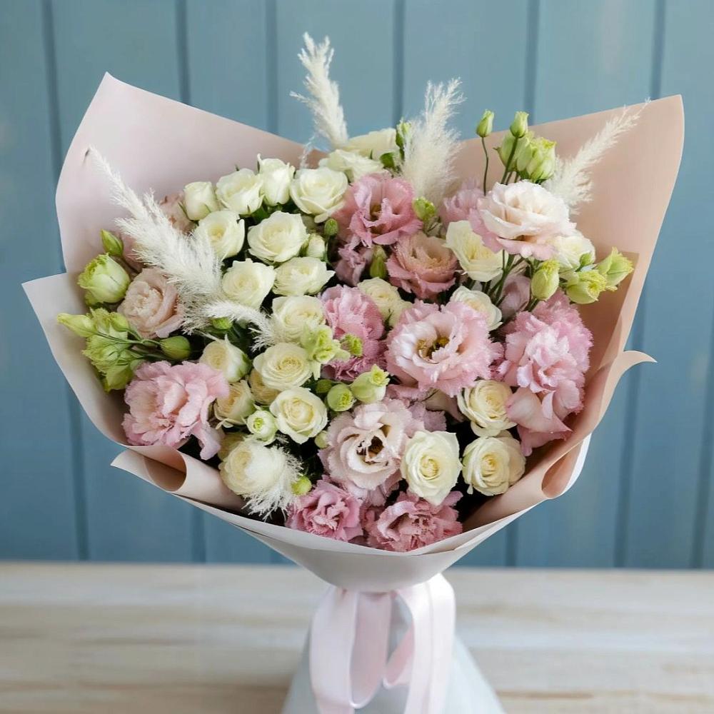 Букет цветов из: Альстромерии и Розы в Межевом