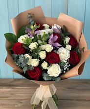 Букет цветов из:  Розы и Альстромерии #REPLACE_PRED# Межевом