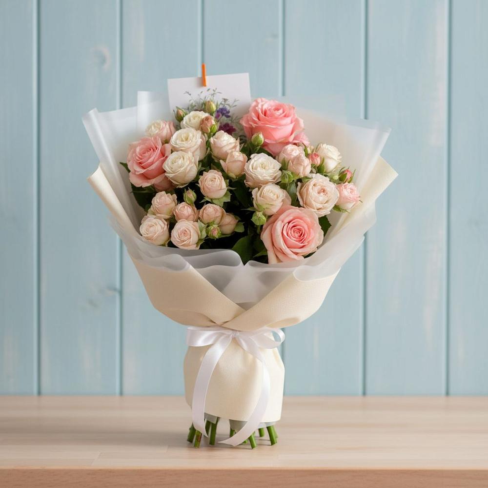 Букет цветов из: Розы в Межевом