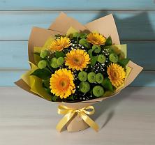 Букет цветов из:  Герберы и Хризантемы в Межевом