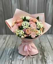 Букет цветов из:  Гвоздики, Розы и Хризантемы в Межевом