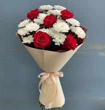 Букет цветов из:  Розы и Хризантемы в Межевом