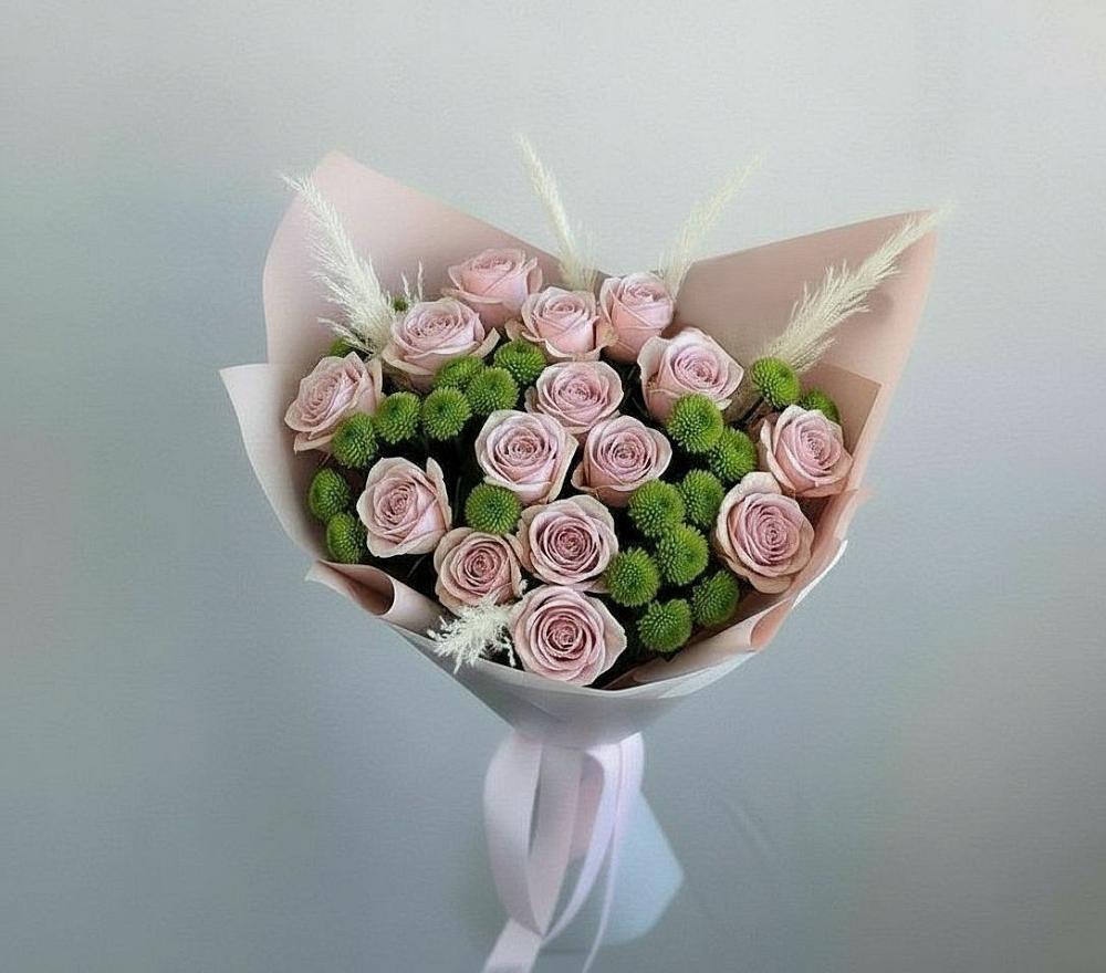 Букет цветов из: Розы и Хризантемы в Межевом