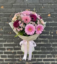 Букет цветов из:  Герберы и Хризантемы в Межевом