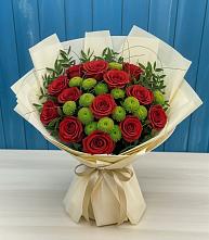 Букет цветов из:  Розы и Хризантемы в Межевом