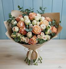 Букет цветов из:  Альстромерии и Розы в Межевом